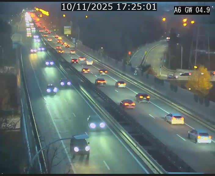 <h2>Traffic live webcam Luxembourg Croix de Cessange - A6 - BK 4.9 - direction Belgique</h2>