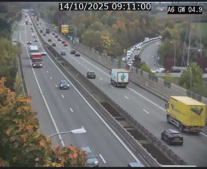 <h2>Traffic live webcam Luxembourg Croix de Cessange - A6 - BK 4.9 - direction Belgique</h2>
