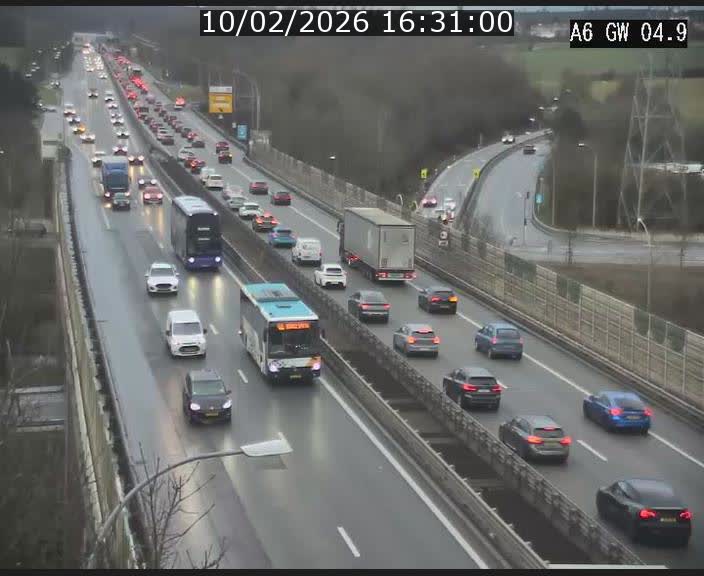 Traffic live webcam Luxembourg Croix de Cessange - A6 - BK 4.9 - direction Belgique