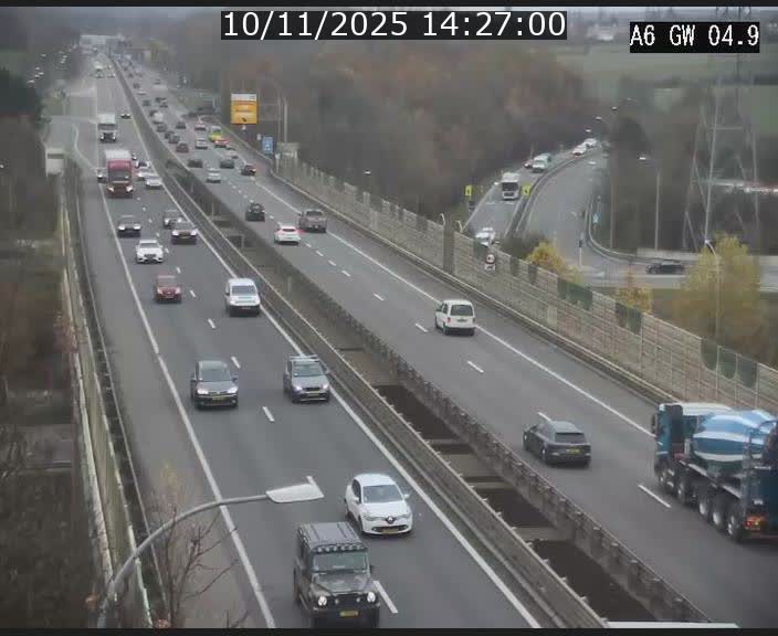 <h2>Traffic live webcam Luxembourg Croix de Cessange - A6 - BK 4.9 - direction Belgique</h2>