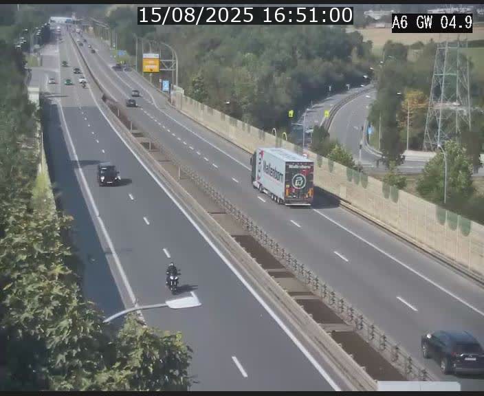 <h2>Traffic live webcam Luxembourg Croix de Cessange - A6 - BK 4.9 - direction Belgique</h2>