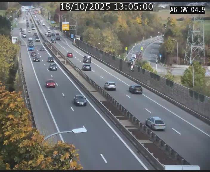 <h2>Traffic live webcam Luxembourg Croix de Cessange - A6 - BK 4.9 - direction Belgique</h2>