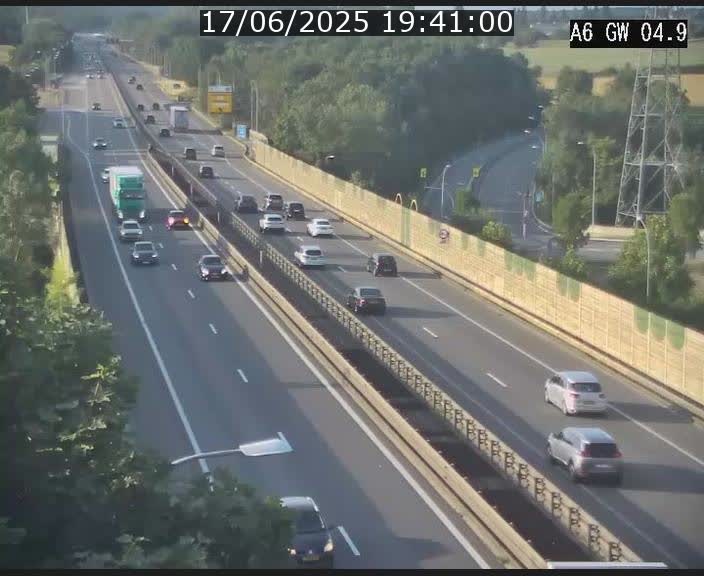 Traffic live webcam Luxembourg Croix de Cessange - A6 - BK 4.9 - direction Belgique