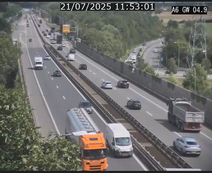 Traffic live webcam Luxembourg Croix de Cessange - A6 - BK 4.9 - direction Belgique