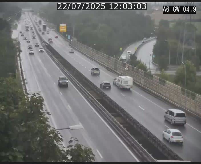 Traffic live webcam Luxembourg Croix de Cessange - A6 - BK 4.9 - direction Belgique