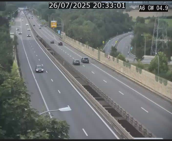 Traffic live webcam Luxembourg Croix de Cessange - A6 - BK 4.9 - direction Belgique