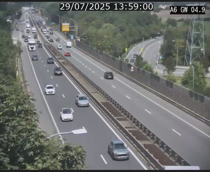 Traffic live webcam Luxembourg Croix de Cessange - A6 - BK 4.9 - direction Belgique