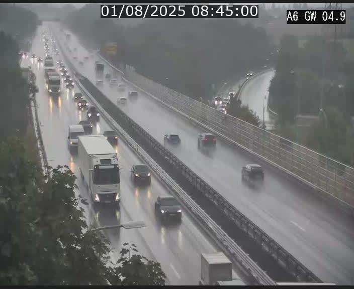 Traffic live webcam Luxembourg Croix de Cessange - A6 - BK 4.9 - direction Belgique