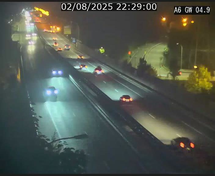 Traffic live webcam Luxembourg Croix de Cessange - A6 - BK 4.9 - direction Belgique
