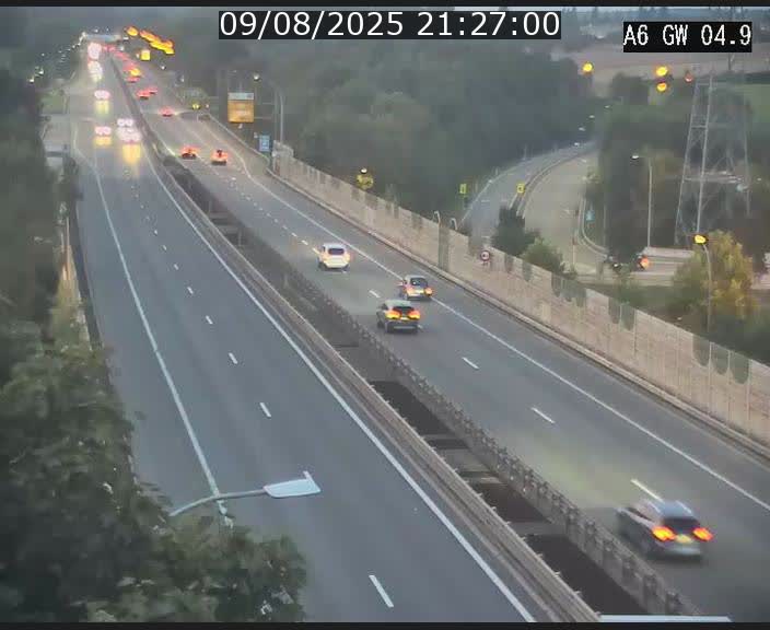 Traffic live webcam Luxembourg Croix de Cessange - A6 - BK 4.9 - direction Belgique