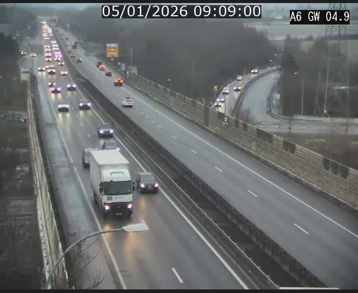 <h2>Traffic live webcam Luxembourg Croix de Cessange - A6 - BK 4.9 - direction Belgique</h2>