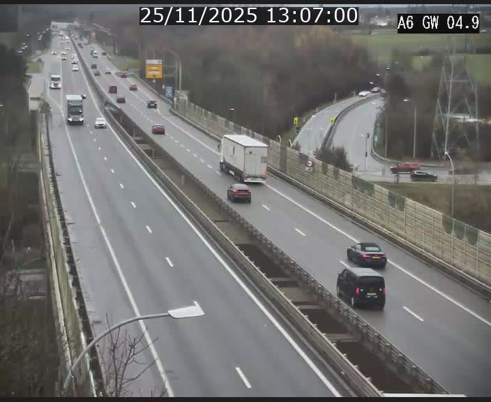<h2>Traffic live webcam Luxembourg Croix de Cessange - A6 - BK 4.9 - direction Belgique</h2>