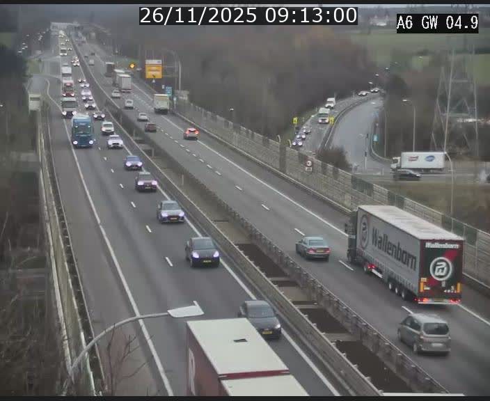 <h2>Traffic live webcam Luxembourg Croix de Cessange - A6 - BK 4.9 - direction Belgique</h2>