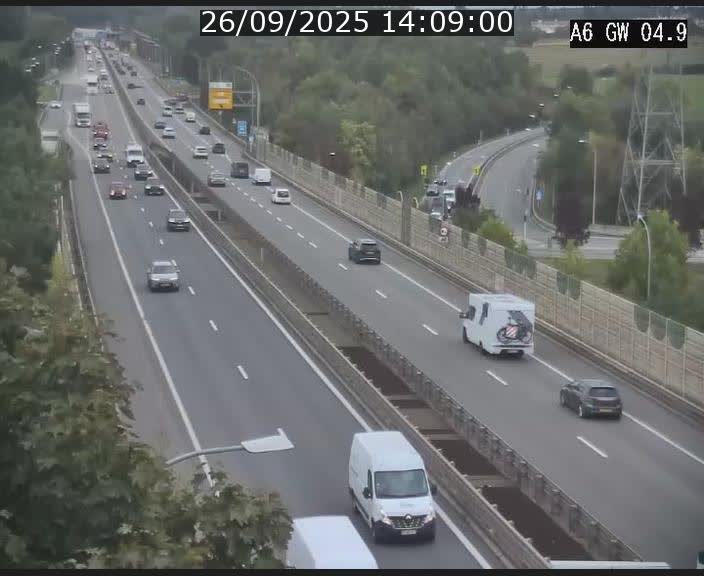 <h2>Traffic live webcam Luxembourg Croix de Cessange - A6 - BK 4.9 - direction Belgique</h2>