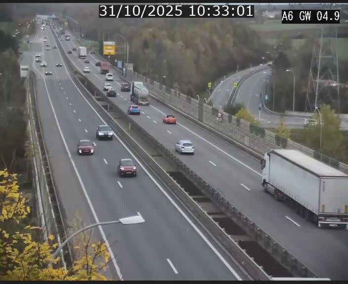 <h2>Traffic live webcam Luxembourg Croix de Cessange - A6 - BK 4.9 - direction Belgique</h2>