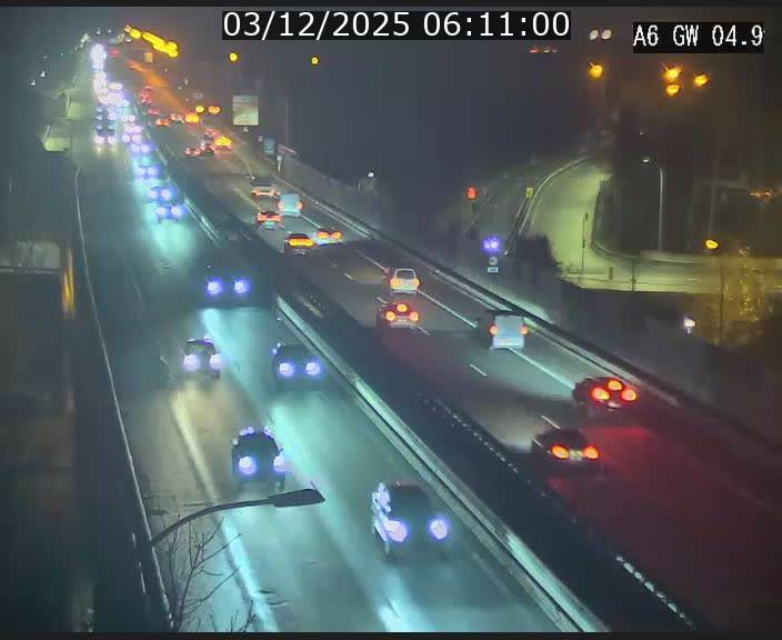 <h2>Traffic live webcam Luxembourg Croix de Cessange - A6 - BK 4.9 - direction Belgique</h2>