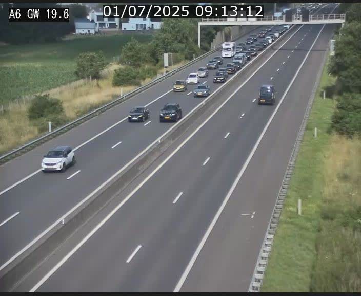 <h2>Traffic live webcam Luxembourg - Steinfort - A6 - BK 19.6 - direction Belgique</h2>