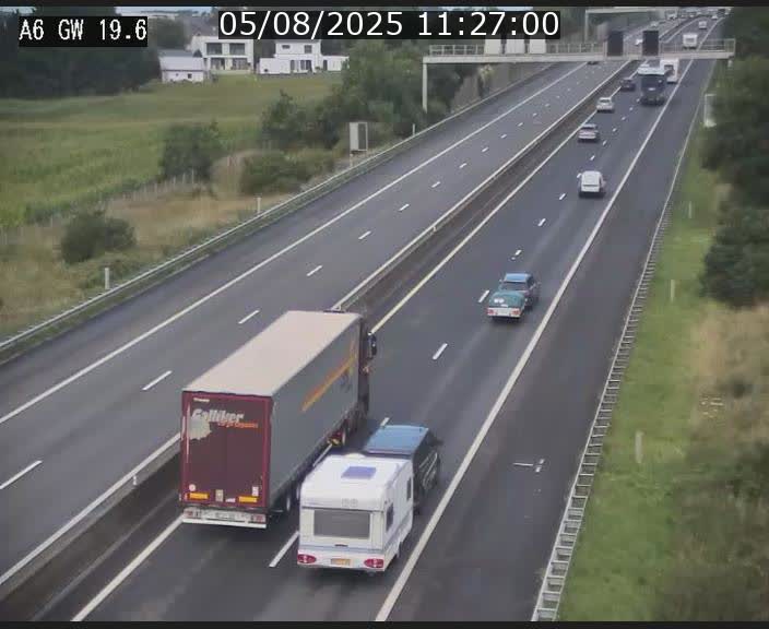 <h2>Traffic live webcam Luxembourg - Steinfort - A6 - BK 19.6 - direction Belgique</h2>