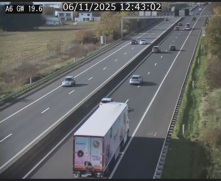 <h2>Traffic live webcam Luxembourg - Steinfort - A6 - BK 19.6 - direction Belgique</h2>