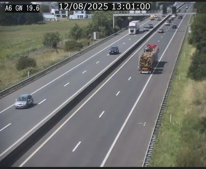 <h2>Traffic live webcam Luxembourg - Steinfort - A6 - BK 19.6 - direction Belgique</h2>