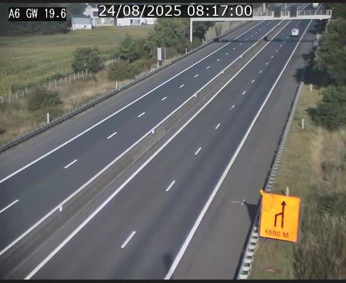 <h2>Traffic live webcam Luxembourg - Steinfort - A6 - BK 19.6 - direction Belgique</h2>