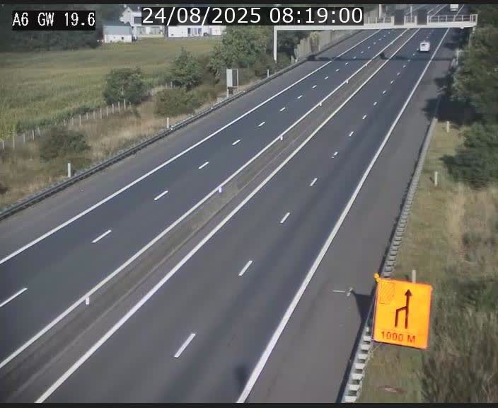 <h2>Traffic live webcam Luxembourg - Steinfort - A6 - BK 19.6 - direction Belgique</h2>
