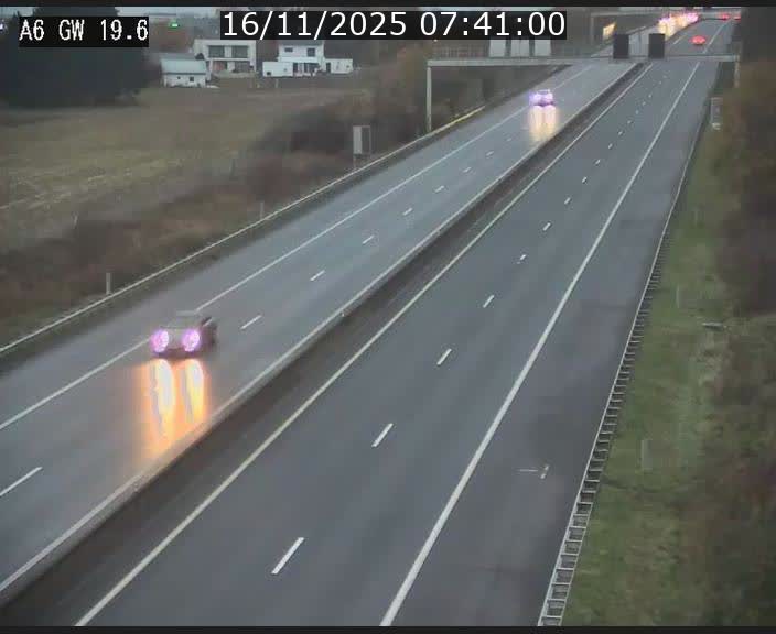 <h2>Traffic live webcam Luxembourg - Steinfort - A6 - BK 19.6 - direction Belgique</h2>