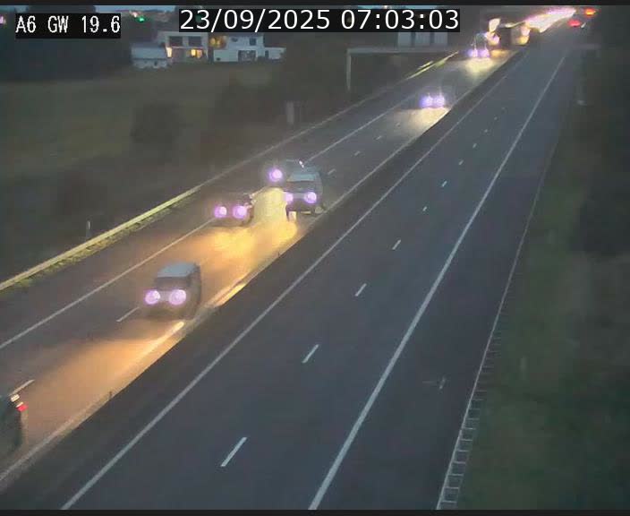 <h2>Traffic live webcam Luxembourg - Steinfort - A6 - BK 19.6 - direction Belgique</h2>