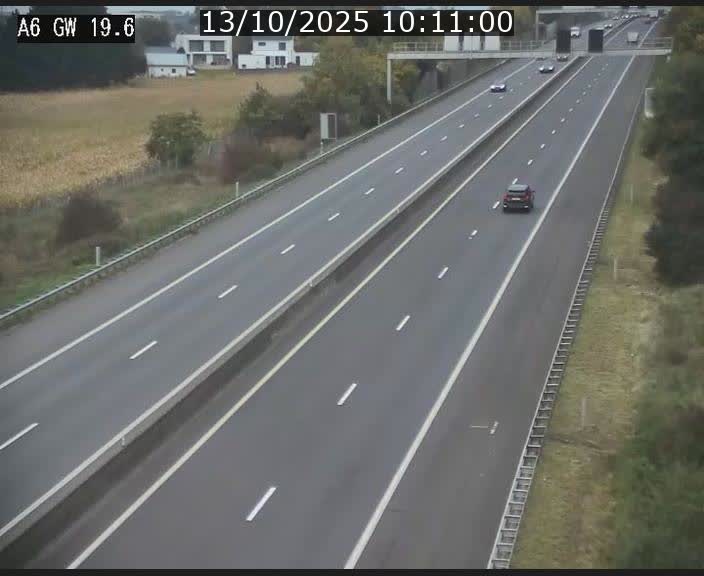 Traffic live webcam Luxembourg - Steinfort - A6 - BK 19.6 - direction Belgique