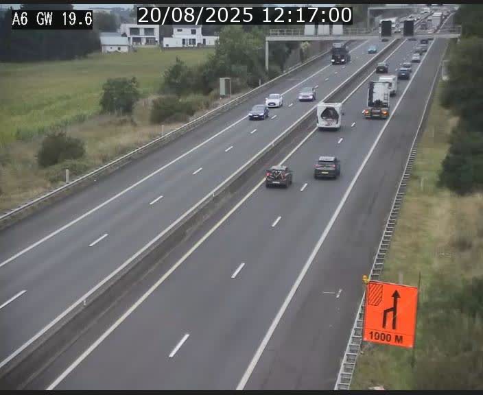 <h2>Traffic live webcam Luxembourg - Steinfort - A6 - BK 19.6 - direction Belgique</h2>