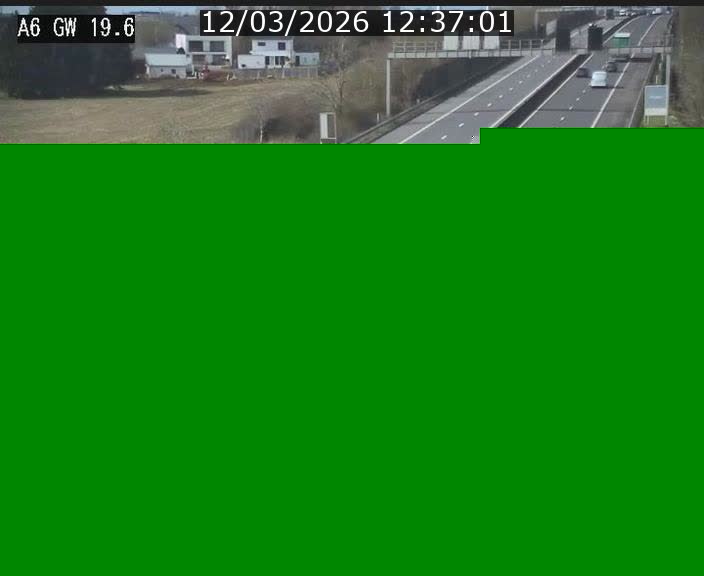 Traffic live webcam Luxembourg - Steinfort - A6 - BK 19.6 - direction Belgique