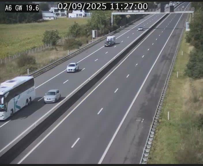 <h2>Traffic live webcam Luxembourg - Steinfort - A6 - BK 19.6 - direction Belgique</h2>