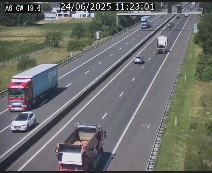 <h2>Traffic live webcam Luxembourg - Steinfort - A6 - BK 19.6 - direction Belgique</h2>