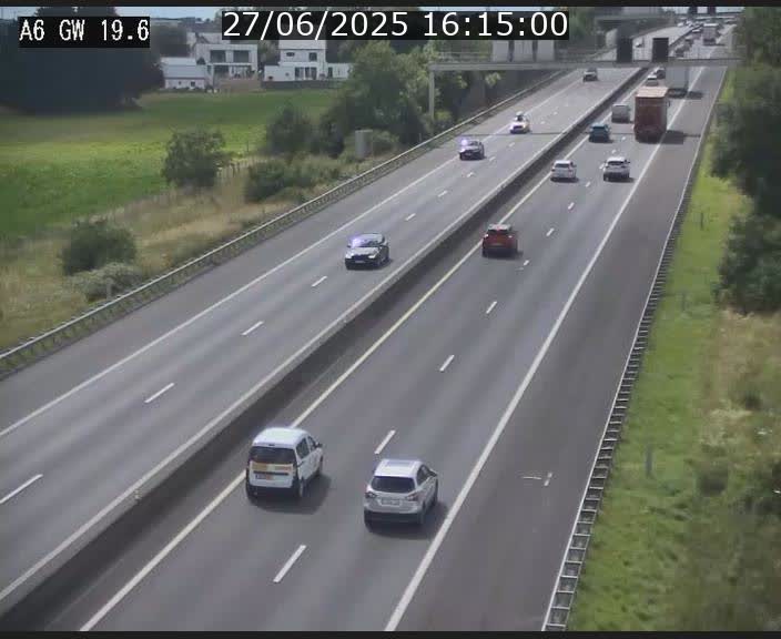 <h2>Traffic live webcam Luxembourg - Steinfort - A6 - BK 19.6 - direction Belgique</h2>