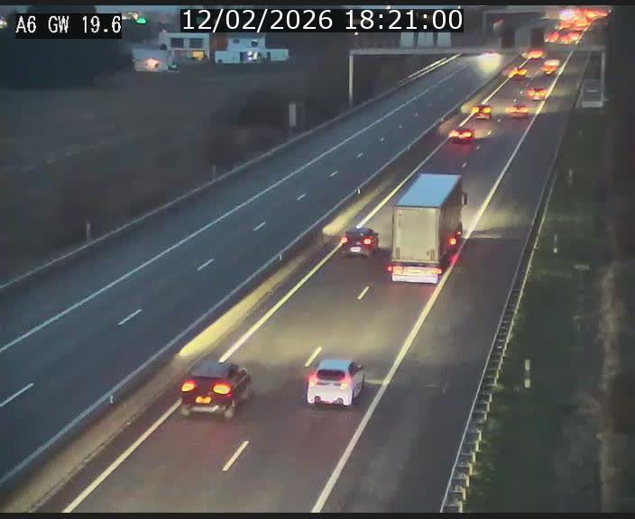 <h2>Traffic live webcam Luxembourg - Steinfort - A6 - BK 19.6 - direction Belgique</h2>