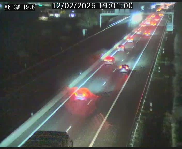 <h2>Traffic live webcam Luxembourg - Steinfort - A6 - BK 19.6 - direction Belgique</h2>