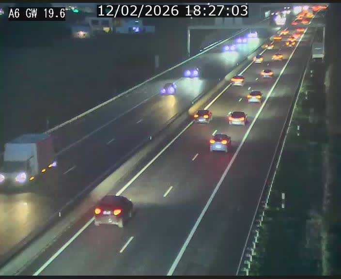 <h2>Traffic live webcam Luxembourg - Steinfort - A6 - BK 19.6 - direction Belgique</h2>