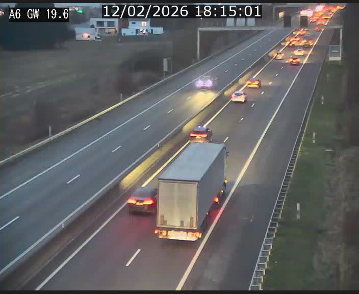 <h2>Traffic live webcam Luxembourg - Steinfort - A6 - BK 19.6 - direction Belgique</h2>