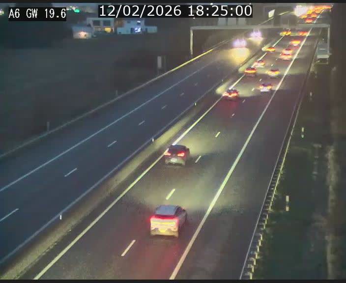 <h2>Traffic live webcam Luxembourg - Steinfort - A6 - BK 19.6 - direction Belgique</h2>