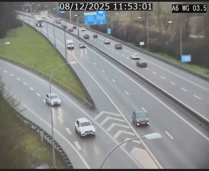 <h2>Traffic live webcam Luxembourg - Croix de Cessange - A6 - BK 3.5 - direction France/Allemagne</h2>
