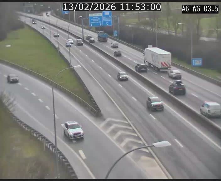 <h2>Traffic live webcam Luxembourg - Croix de Cessange - A6 - BK 3.5 - direction France/Allemagne</h2>