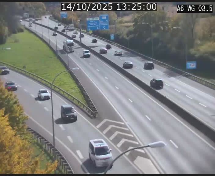 <h2>Traffic live webcam Luxembourg - Croix de Cessange - A6 - BK 3.5 - direction France/Allemagne</h2>