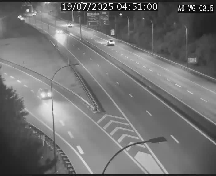 Traffic live webcam Luxembourg - Croix de Cessange - A6 - BK 3.5 - direction France/Allemagne