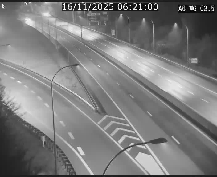 Traffic live webcam Luxembourg - Croix de Cessange - A6 - BK 3.5 - direction France/Allemagne