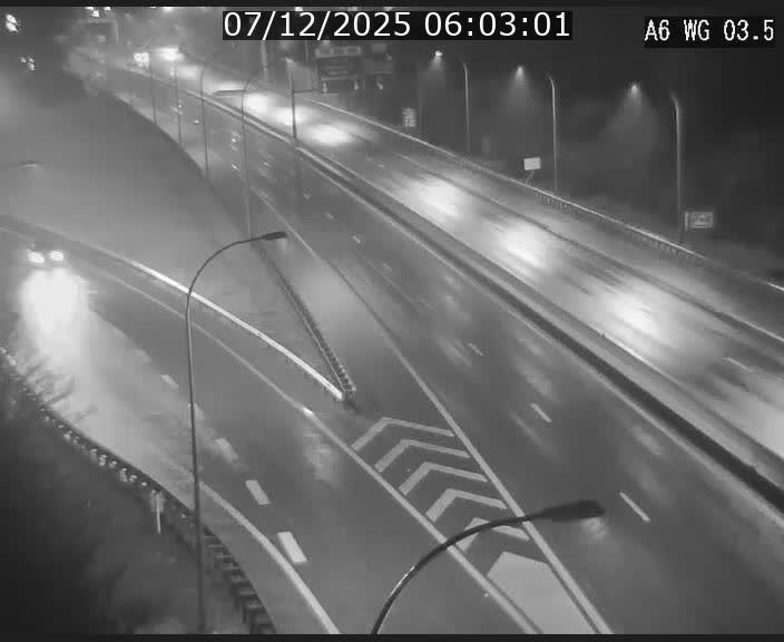 Traffic live webcam Luxembourg - Croix de Cessange - A6 - BK 3.5 - direction France/Allemagne