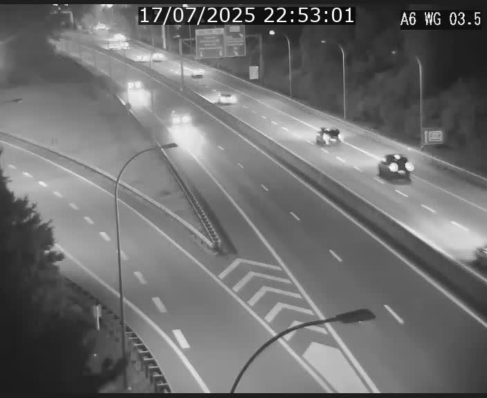 Traffic live webcam Luxembourg - Croix de Cessange - A6 - BK 3.5 - direction France/Allemagne