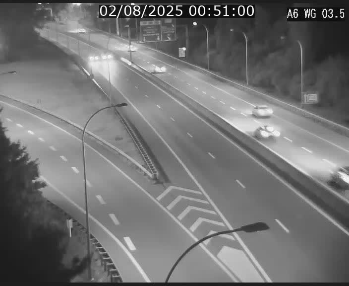 Traffic live webcam Luxembourg - Croix de Cessange - A6 - BK 3.5 - direction France/Allemagne