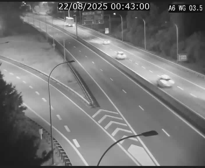 Traffic live webcam Luxembourg - Croix de Cessange - A6 - BK 3.5 - direction France/Allemagne