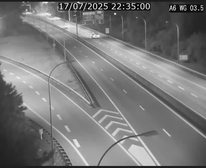 Traffic live webcam Luxembourg - Croix de Cessange - A6 - BK 3.5 - direction France/Allemagne