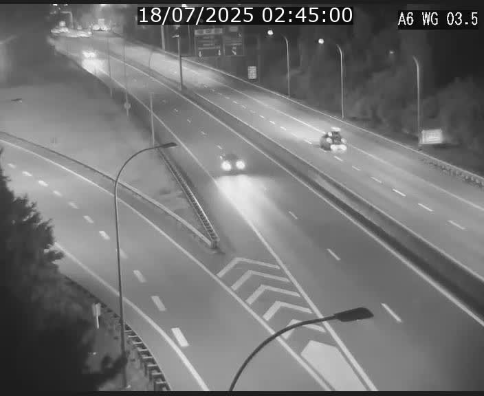 Traffic live webcam Luxembourg - Croix de Cessange - A6 - BK 3.5 - direction France/Allemagne